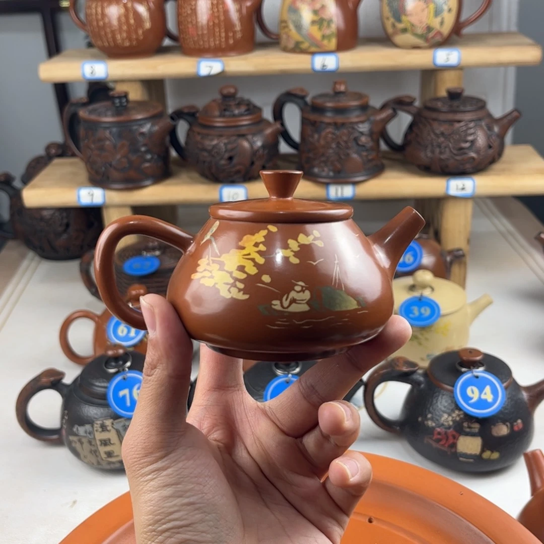 壶160cc 建水紫陶全手工制作，老匠人精工精制