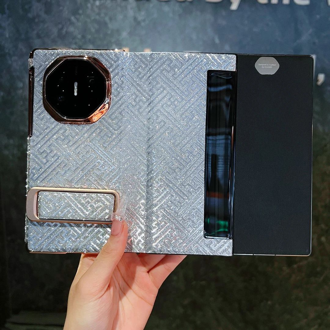 适用华为matext手机壳新款腕带支架皮套x6三折叠全包防摔保护套x5