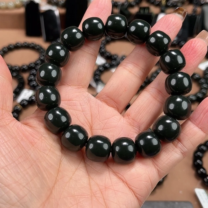 珍***油和田玉未镶嵌手链14