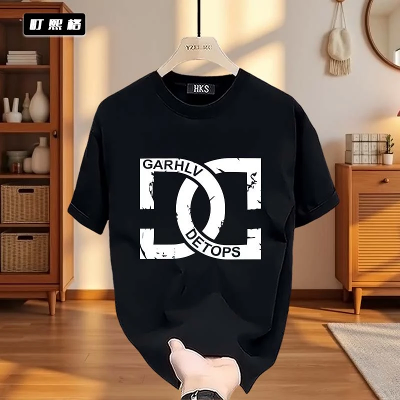 町熙格原创字母创意图T恤衫短袖男士国潮个性纯棉半袖百搭上衣ins