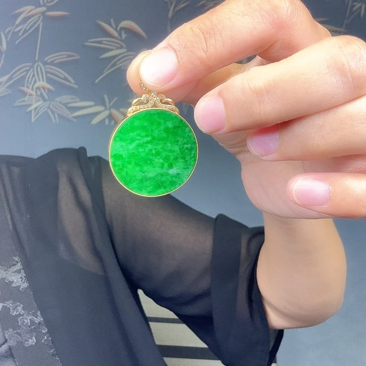翡翠银S925镶嵌吊坠(不含链)特价