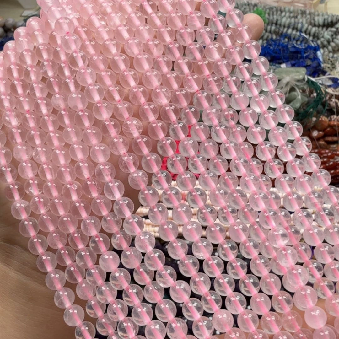 水晶珠宝半成品未镶嵌卡6星光粉晶（2条）