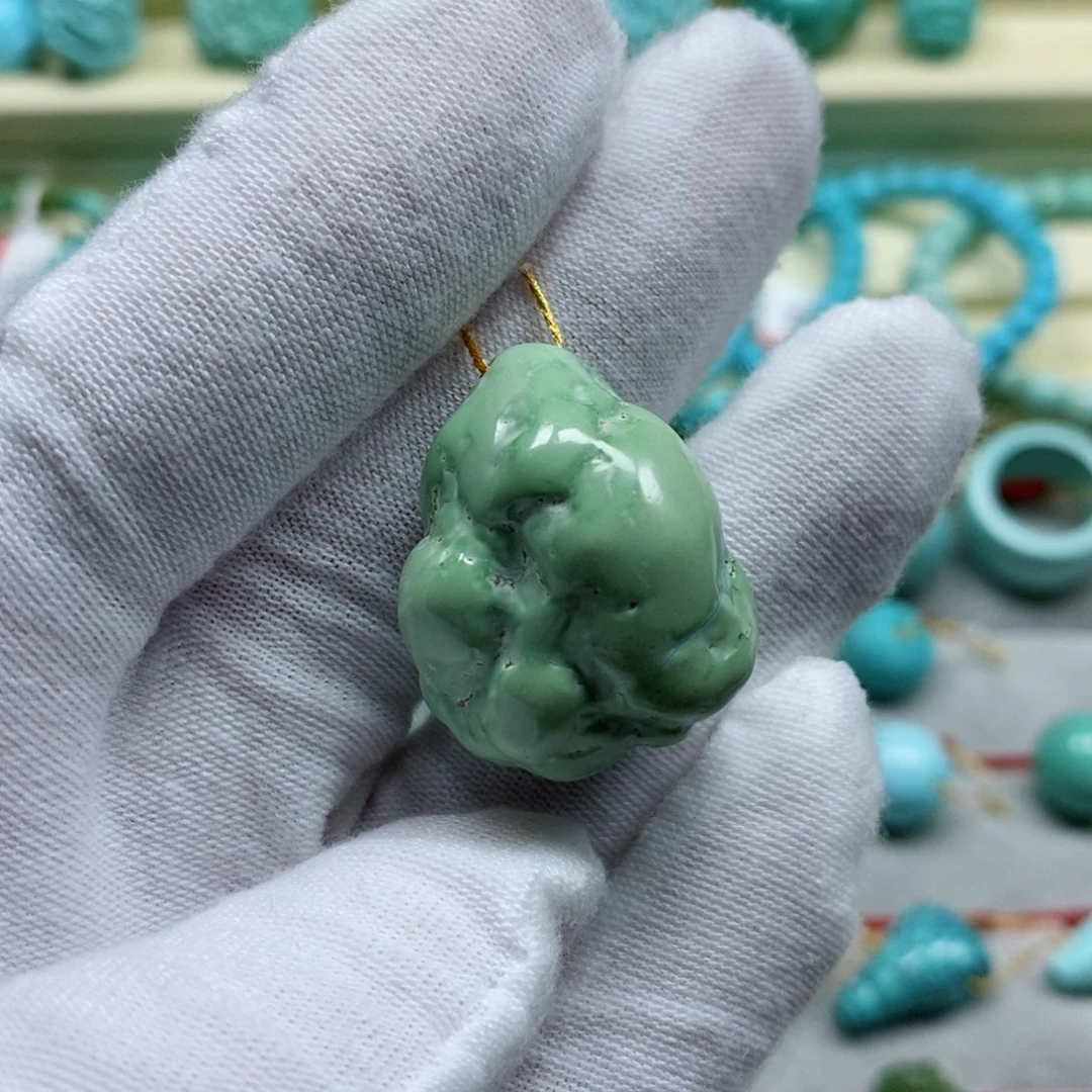 绿松石珠宝奇石未镶嵌哼**将