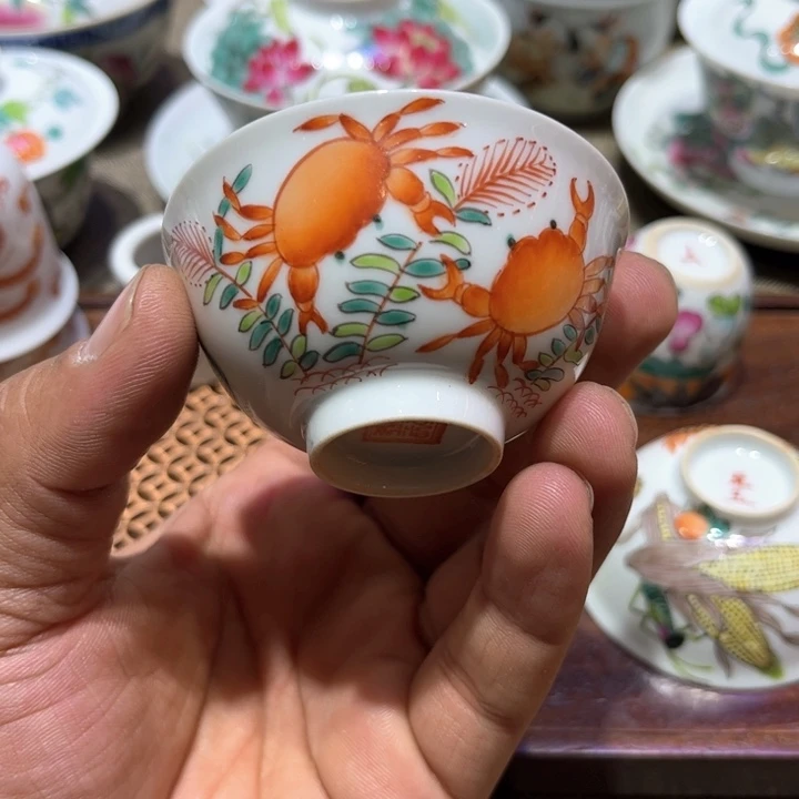 纯手绘精品盖碗杯