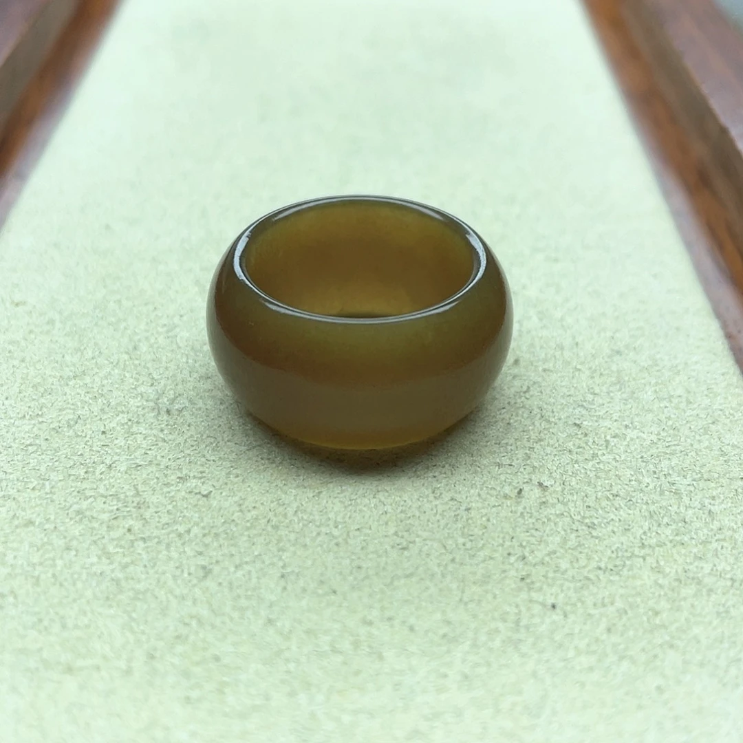 未镶嵌戒指和田玉119咖啡糖墩墩16码