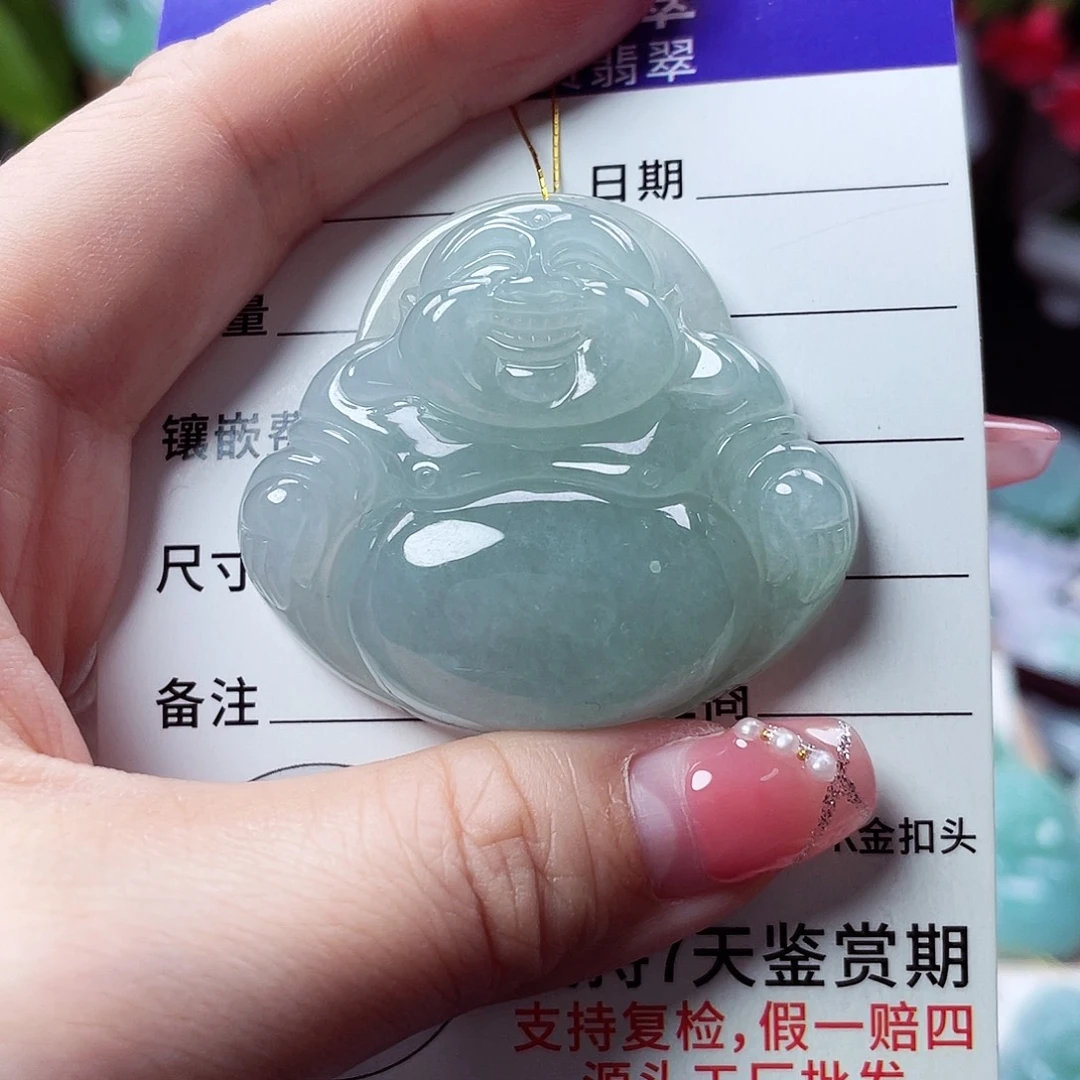 翡翠未镶嵌颈饰佛公29