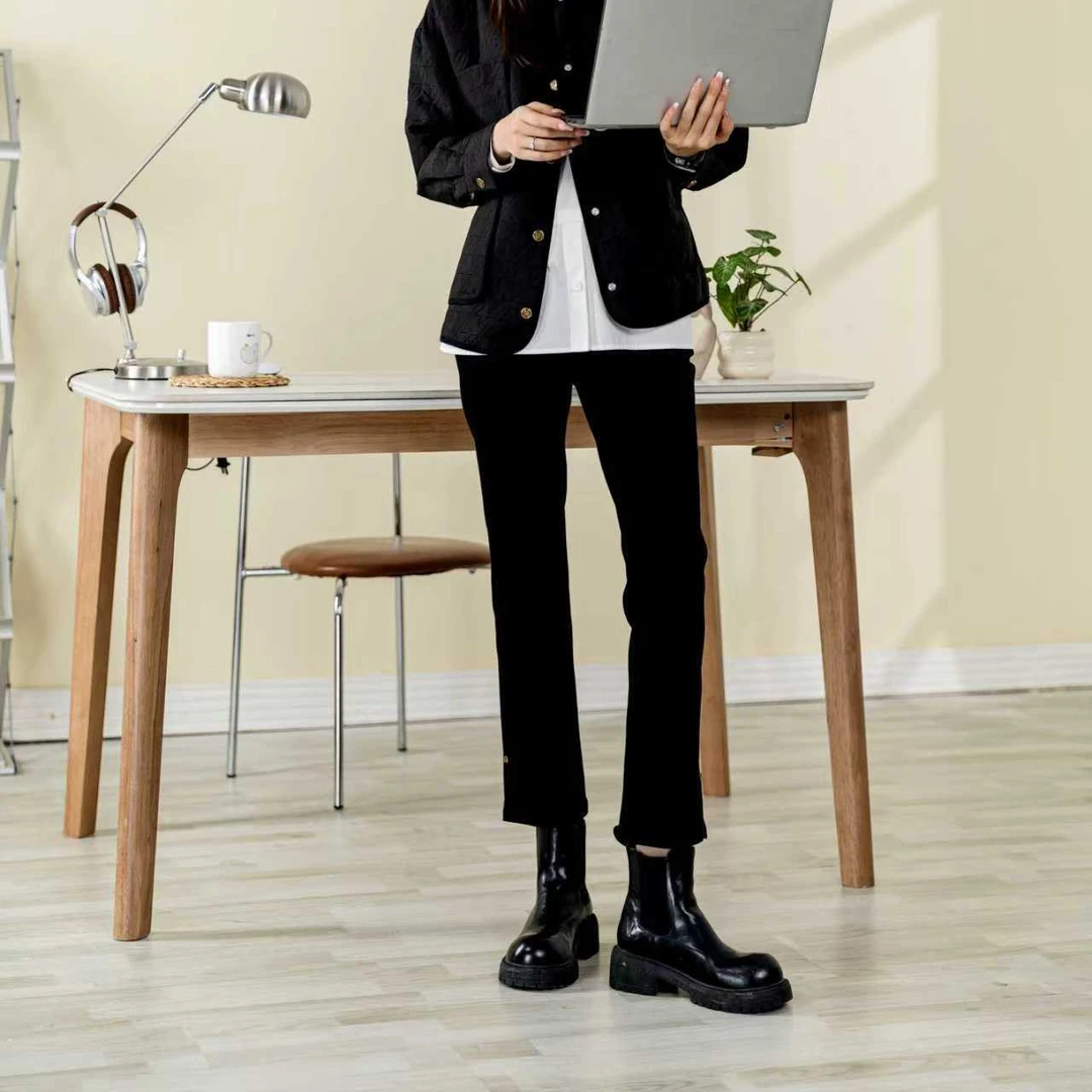 高腰黑色百搭显瘦牛仔九分裤