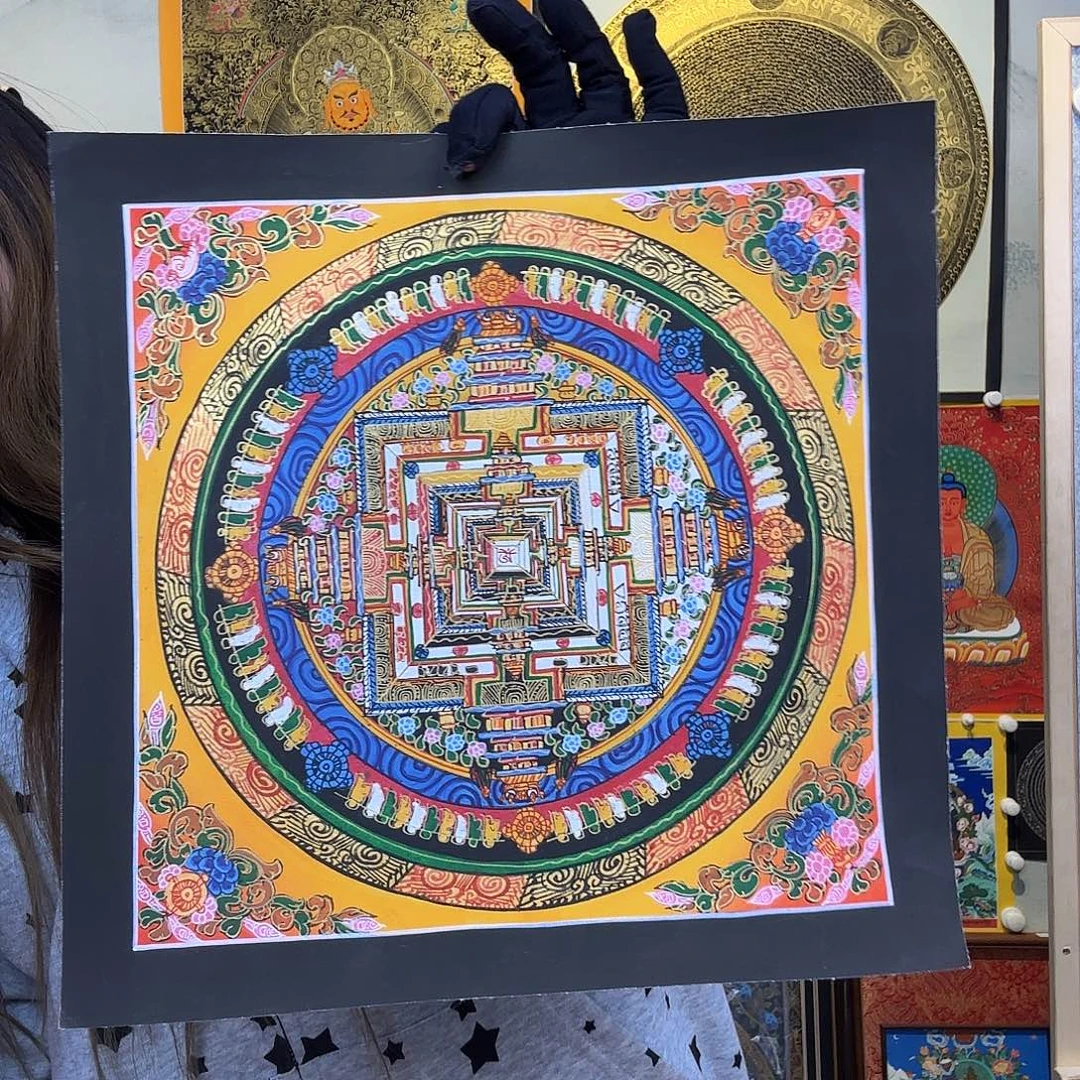 卷轴画纯手绘唐卡坛城27厘米左右
