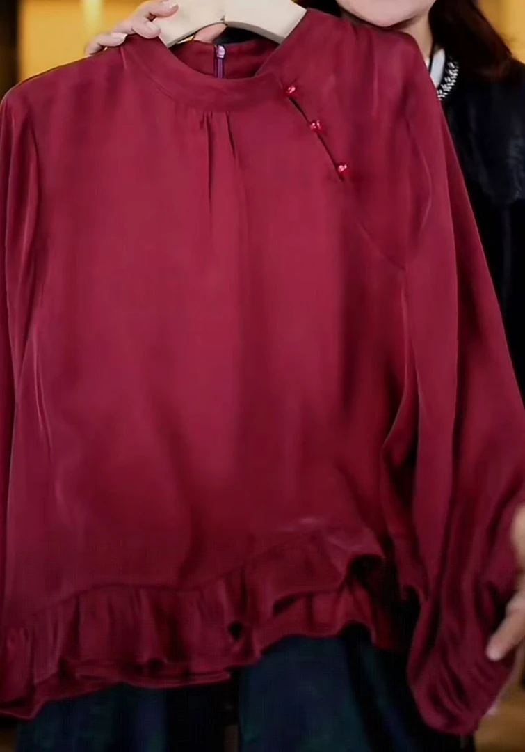 漫棠《非遗美学》1932新中式国风斜襟盘扣时尚长袖上衣