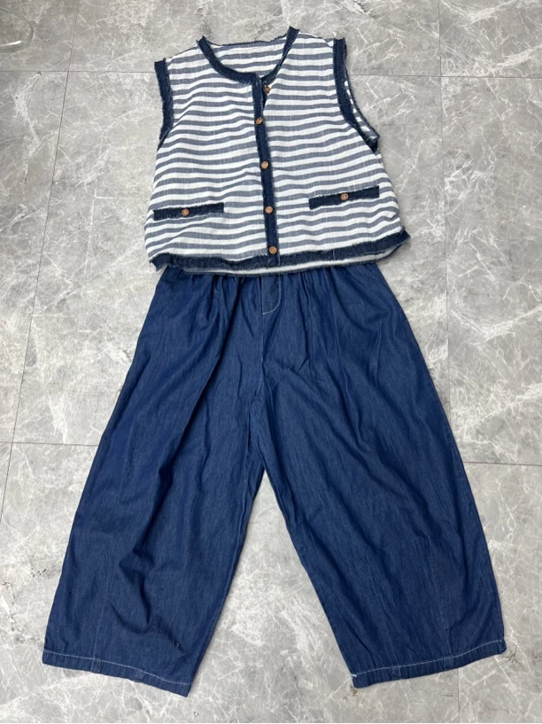 18夏季时尚简约牛仔套装