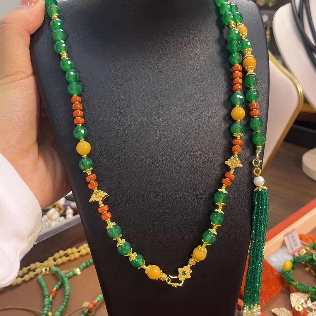 翡翠未镶嵌颈饰万能链