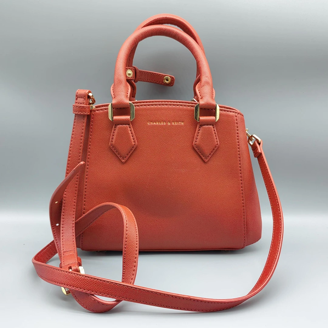 95新 Marc Jacobs/莫杰 小 CK 红色手提斜挎包 1661 7503