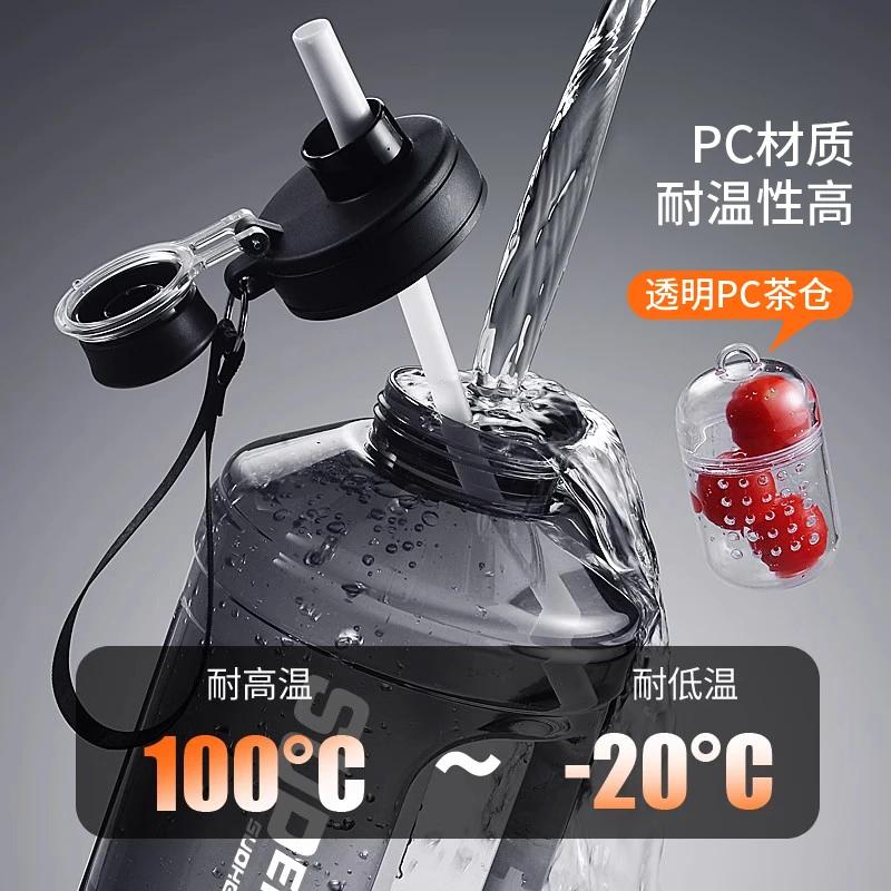 24吨吨桶水杯超大容量水杯健身耐高温防摔户外运动太空杯水壶