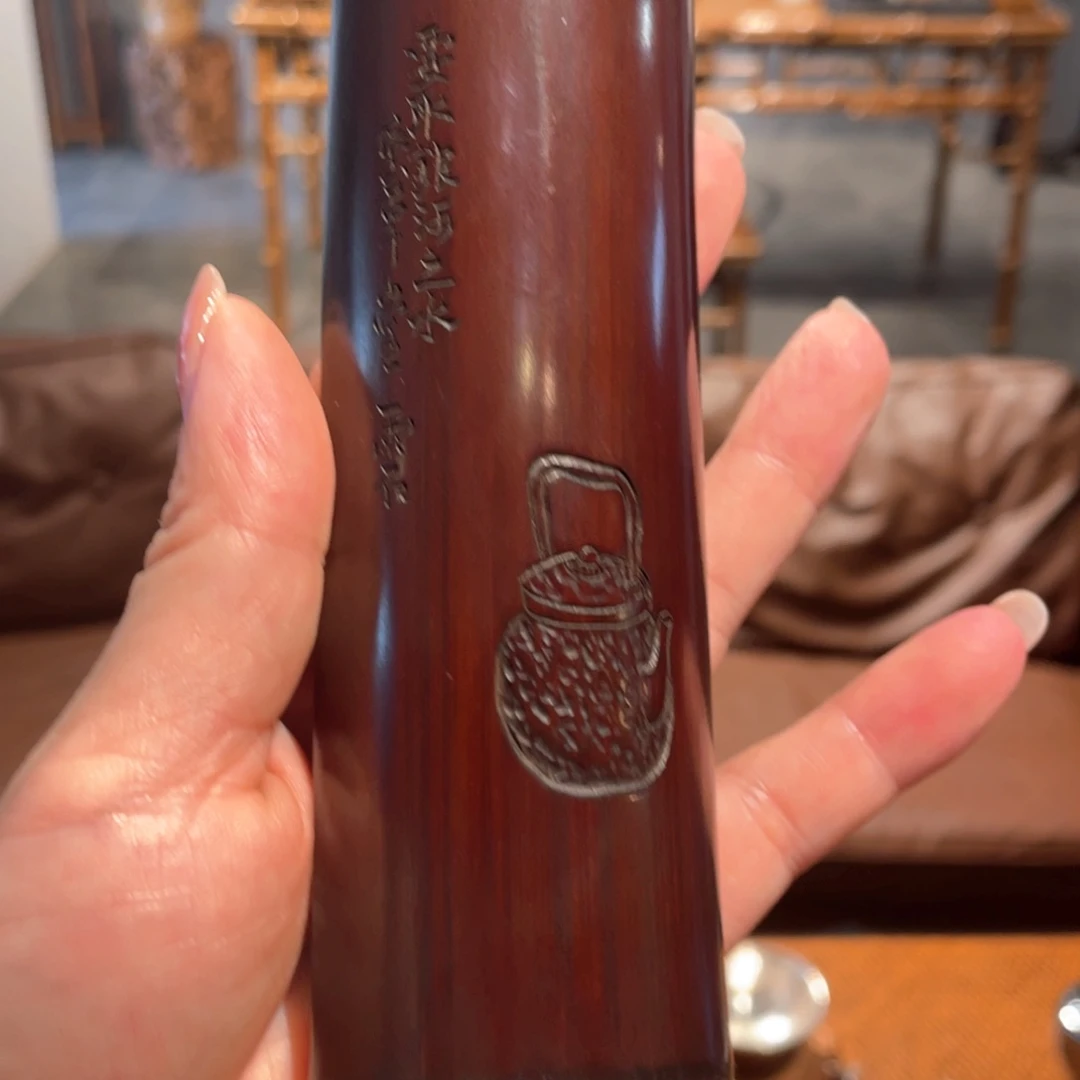 紫砂纯手工玉竹茶则