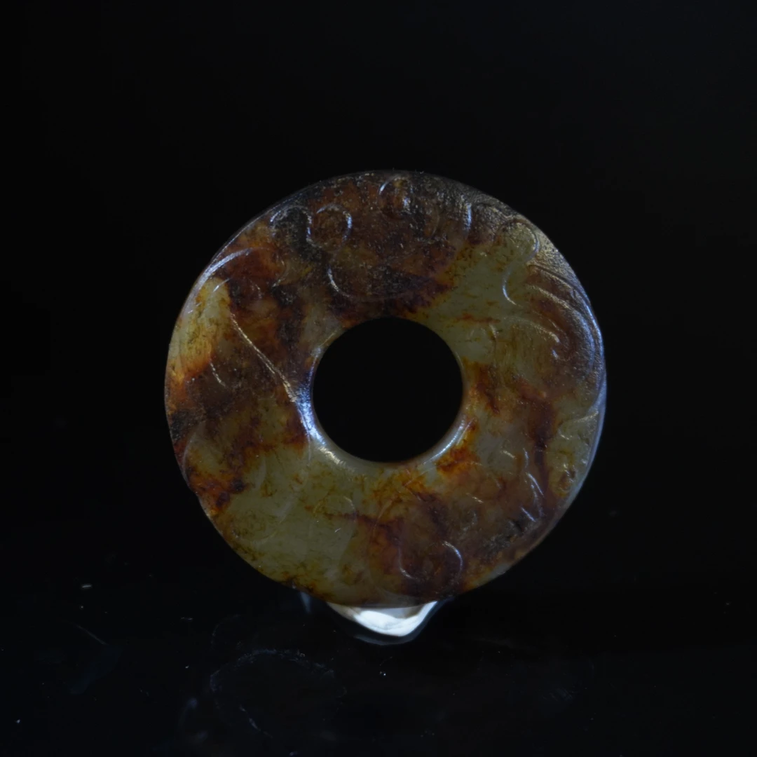 明代和田玉螭龙璧/HY003037/金玉良缘/槐荫山房