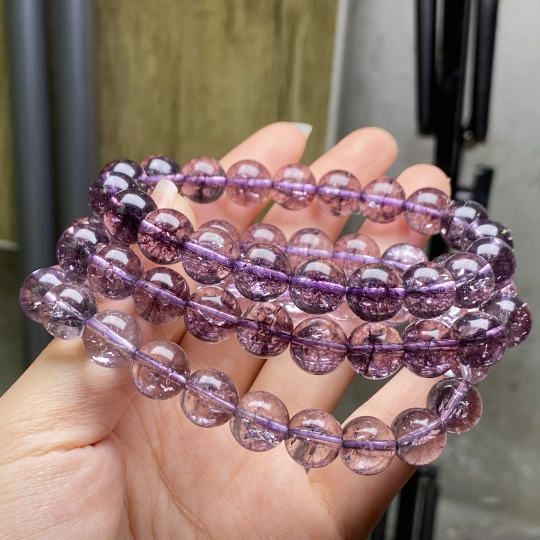 SJ-067号高品紫色10mm手链多样性发一件时尚
