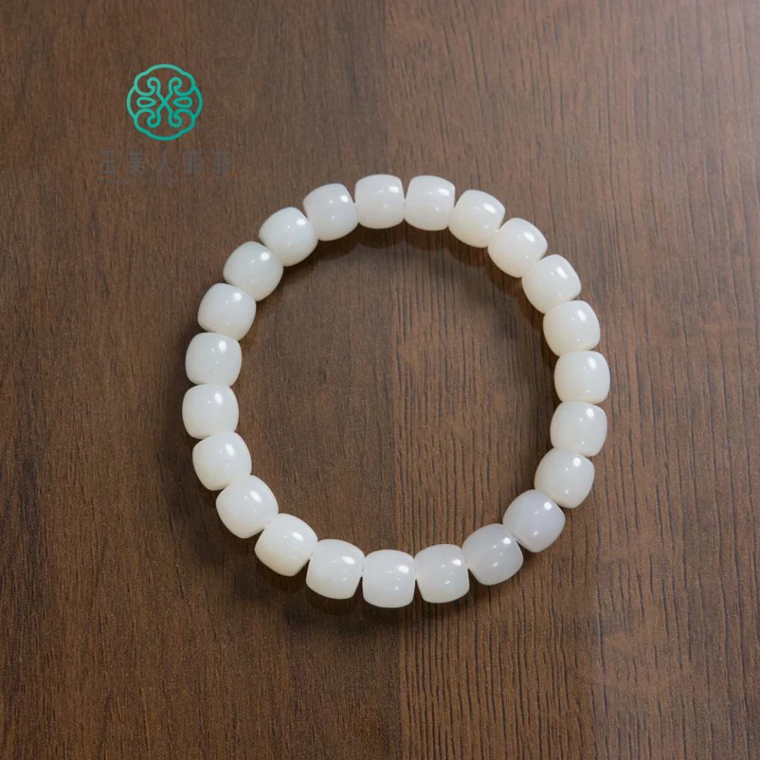 菲菲珠宝好*和田玉单圈直切手串约8*9mm