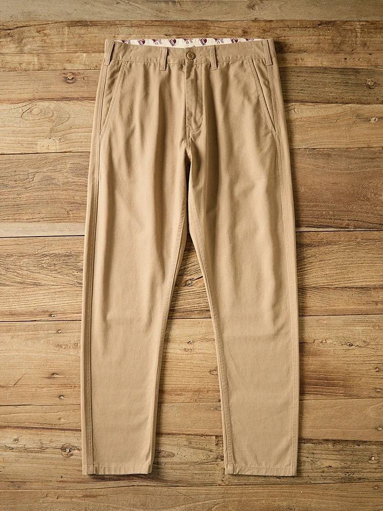 秋季新款宽松直筒微锥轻洗水男士休闲裤美式复古无弹力大口袋百搭