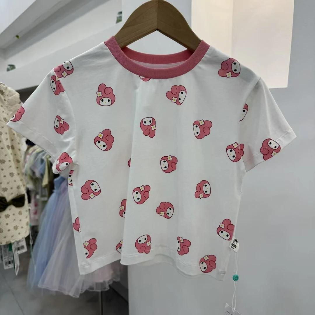 品牌夏季儿童宝宝卡通印花运动女童百搭上衣短袖T恤XGT53208