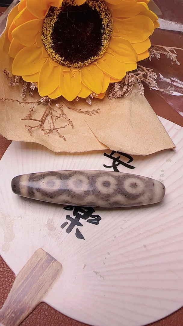 罕见藏品灰皮大尺寸双坛城白毫七眼珠 通体纯工白化瓷器皮56.3×14