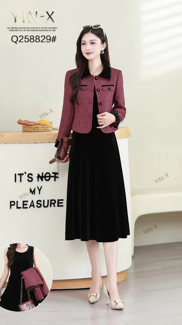 真斯贝尔推荐新款两件套连衣裙