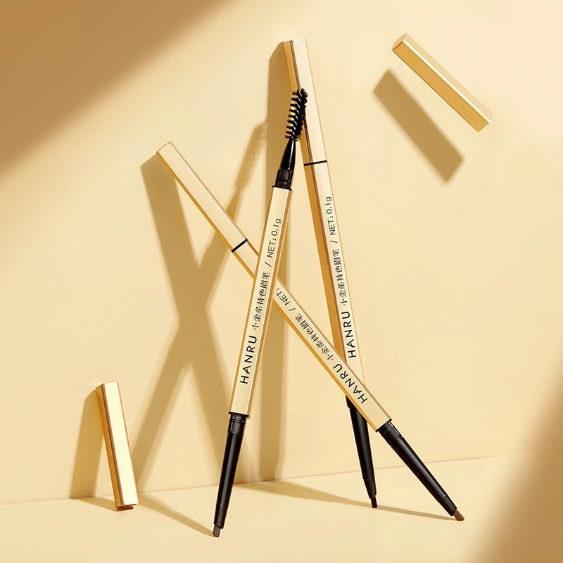 法国兰簆小金条三角双头眉笔极细防水防汗不晕染鎏金雾2025新