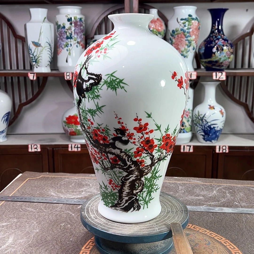 陶摆件景德镇陶瓷梅花