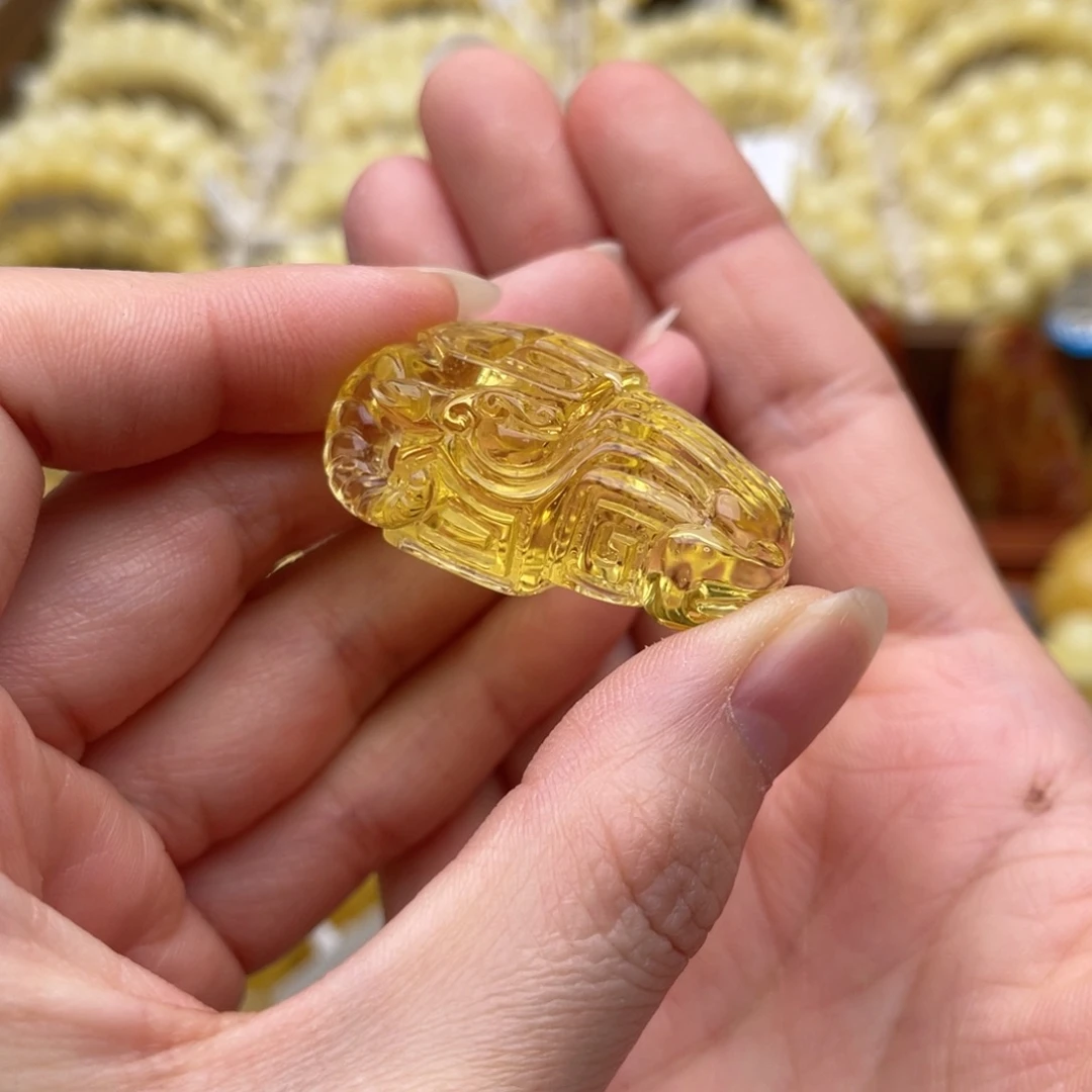 裸石琥珀未镶嵌蜜蜡净水金珀牛头鸽