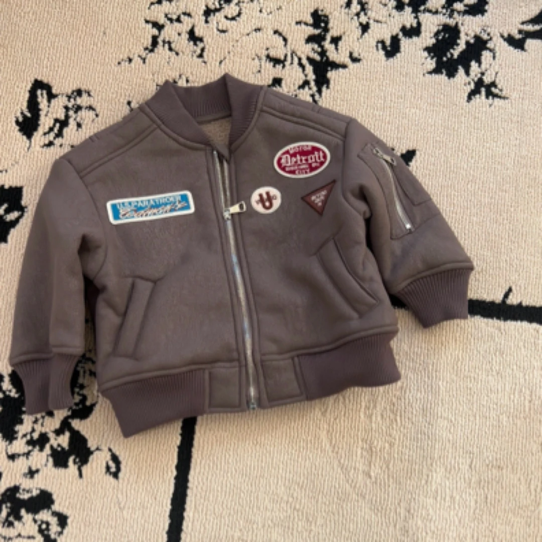 【编号Q39】Y244261558-07-儿童复古机车皮衣外套酱紫色-yew