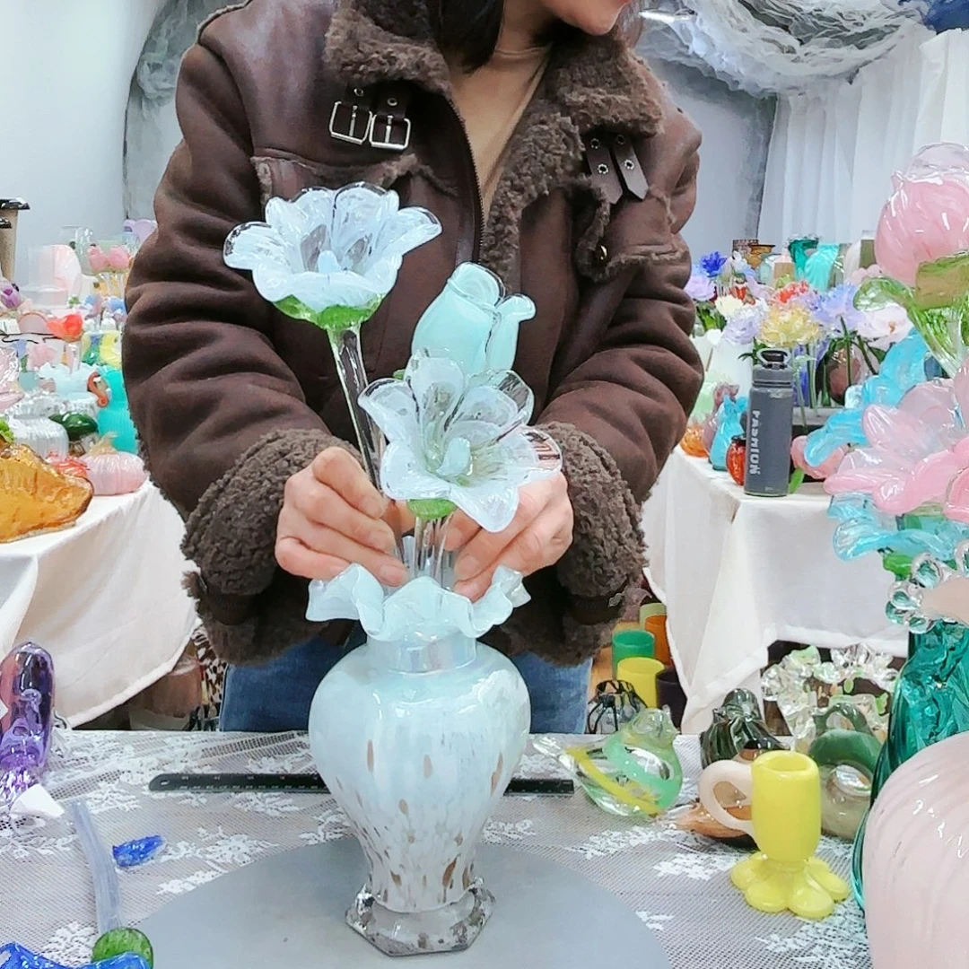 福利不退不换琉璃花瓶艺术品