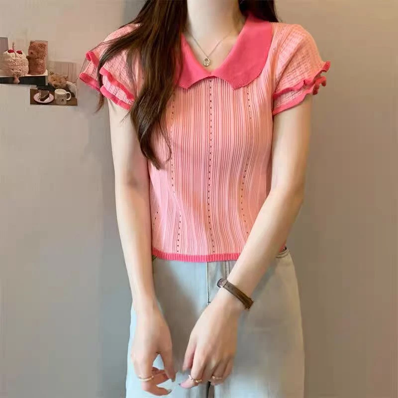 2025春夏上新显瘦性感辣妹修身短款两件套时尚百搭针织衫