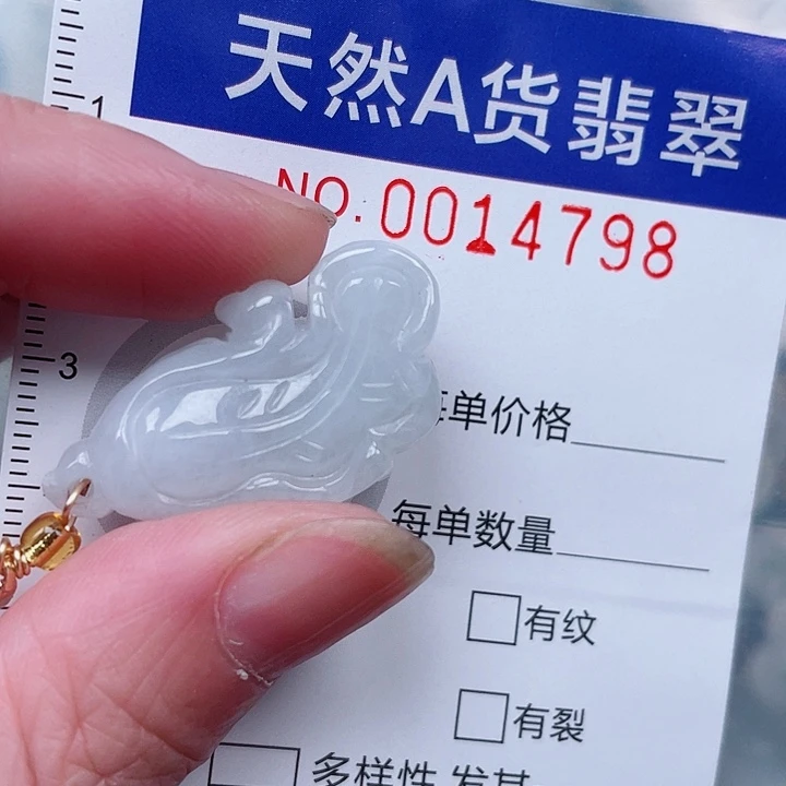 翡翠未镶嵌吊坠(赠链)