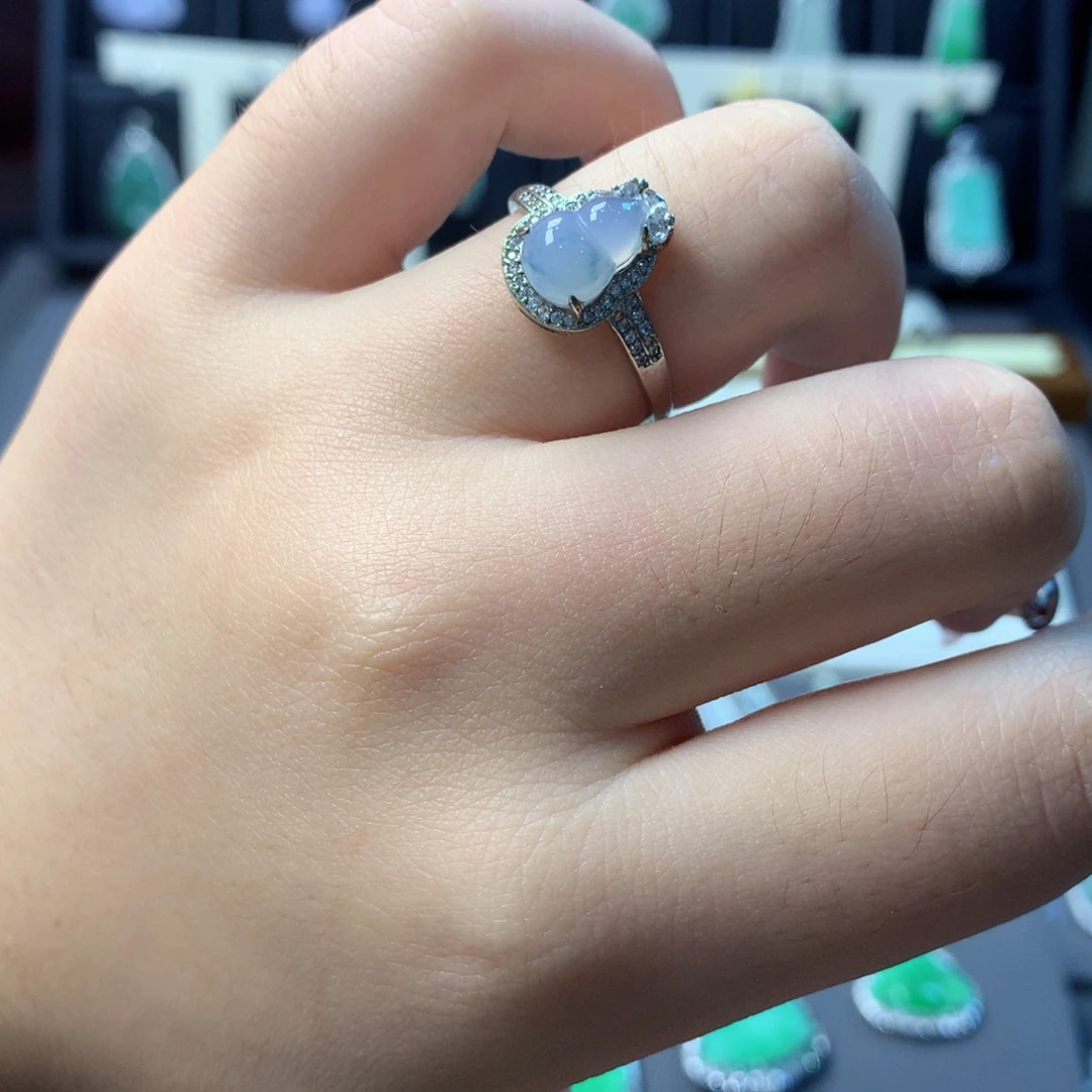 翡翠银S925镶嵌挂件