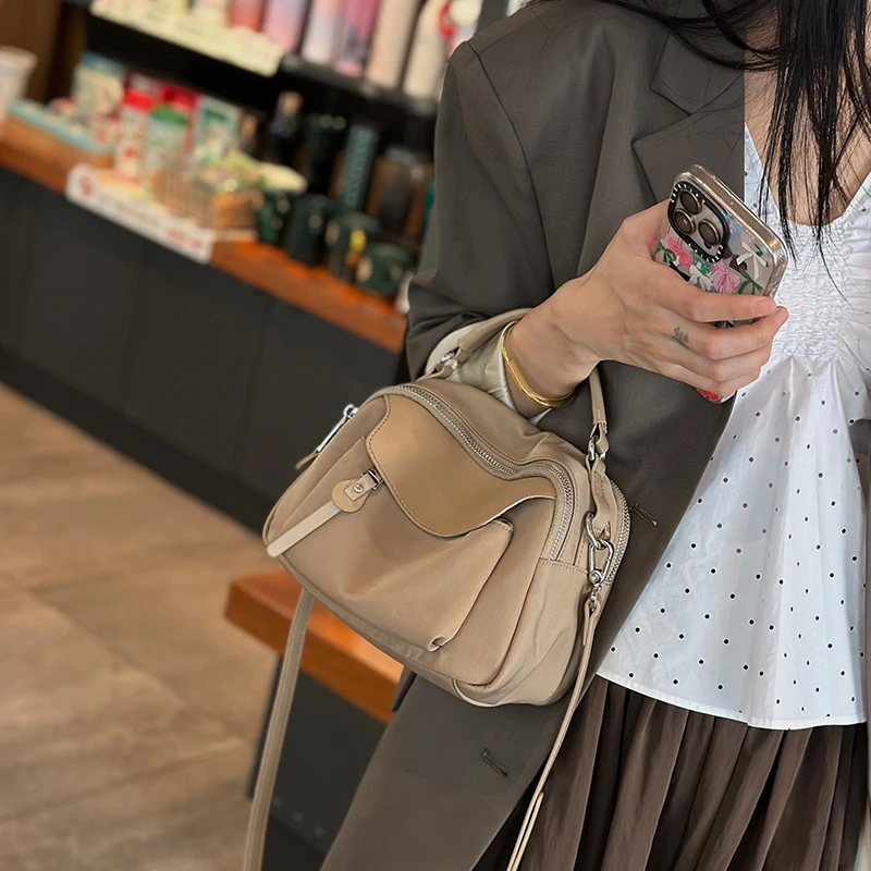 手提包包女2025新款夏季牛津布枕头包大容量单肩包休闲通勤斜挎包