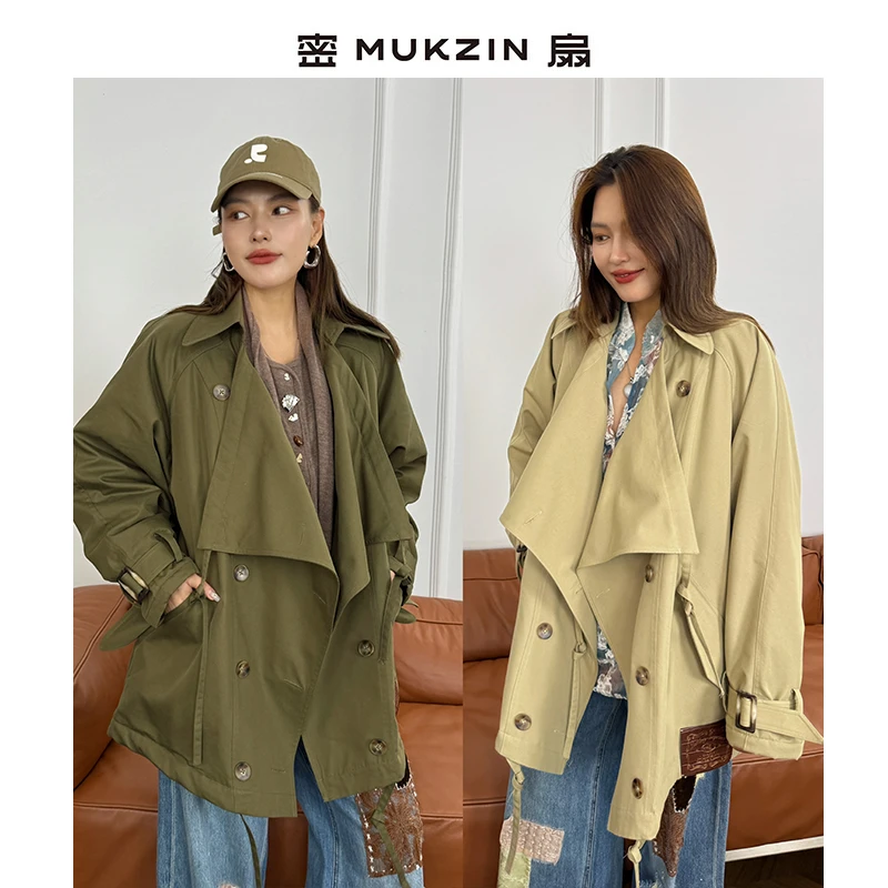 「西雅图」//不规则翻领设计 精致剪裁 夹棉风衣！//密扇新中式风衣