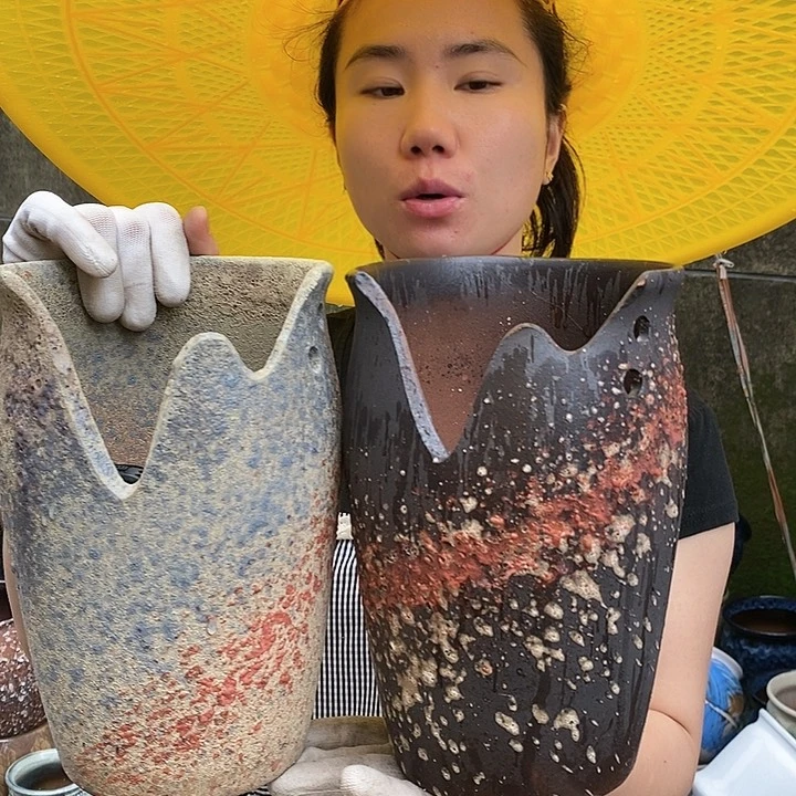 紫砂花盆正品口16高25