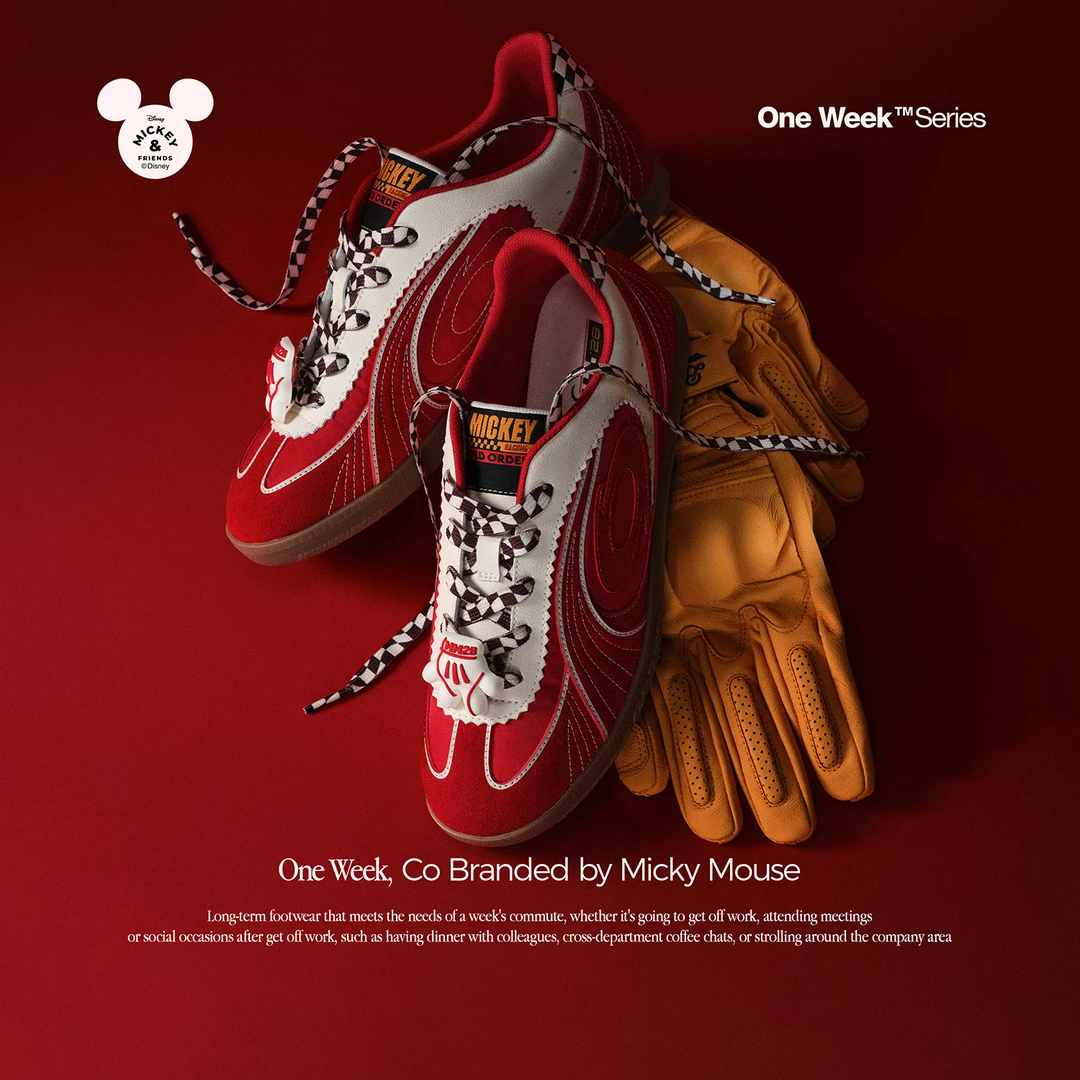 OLD ORDER-ONE WEEK德训鞋米奇竞速红Mickey RaceRed休闲鞋情侣款