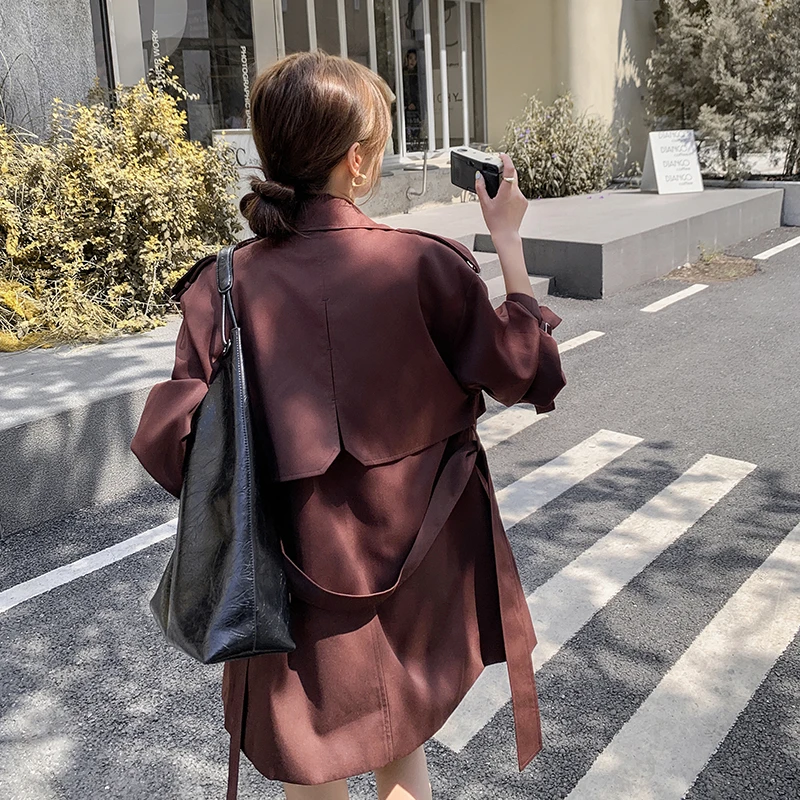 中长款安可拉风衣外套春秋女款2025新款小个子高级感上衣收腰夹克