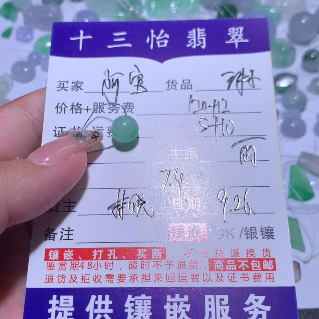 阿***宝翡翠未镶嵌颈饰裸石