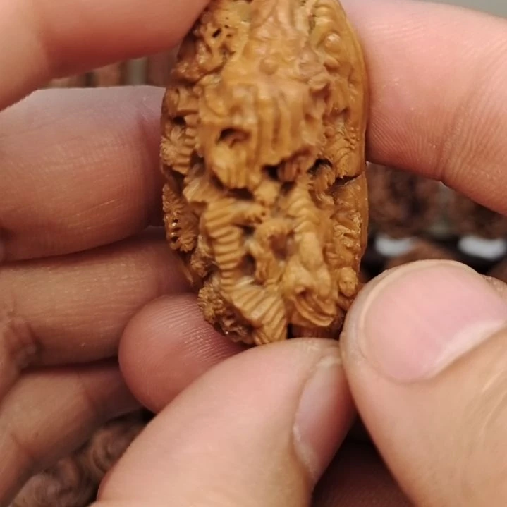 囍***囍姜太公钓鱼核桃手工