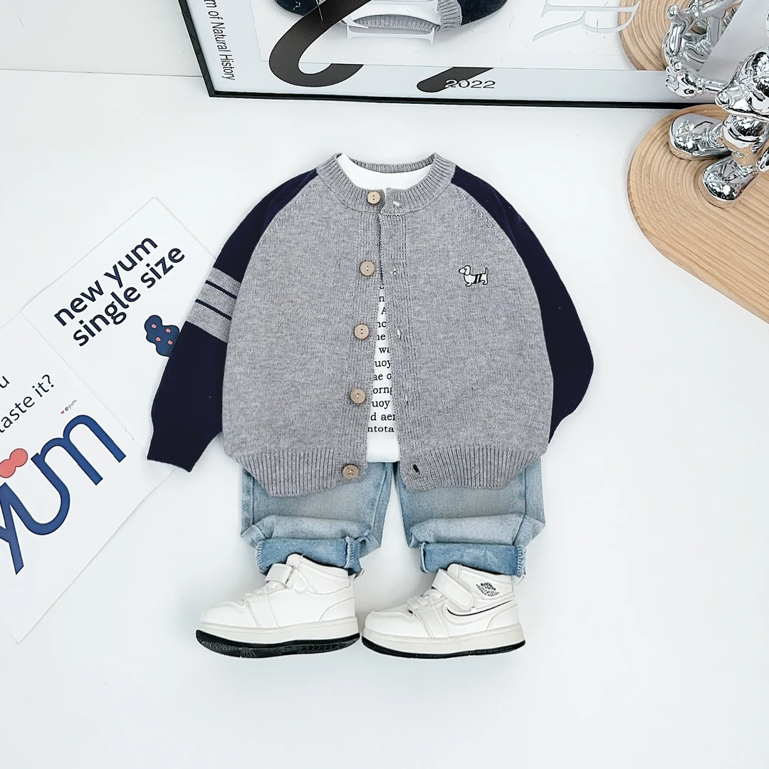 男童春毛衣针织开衫外套儿童2025新款春装潮 WG2501 悠悠童话童装