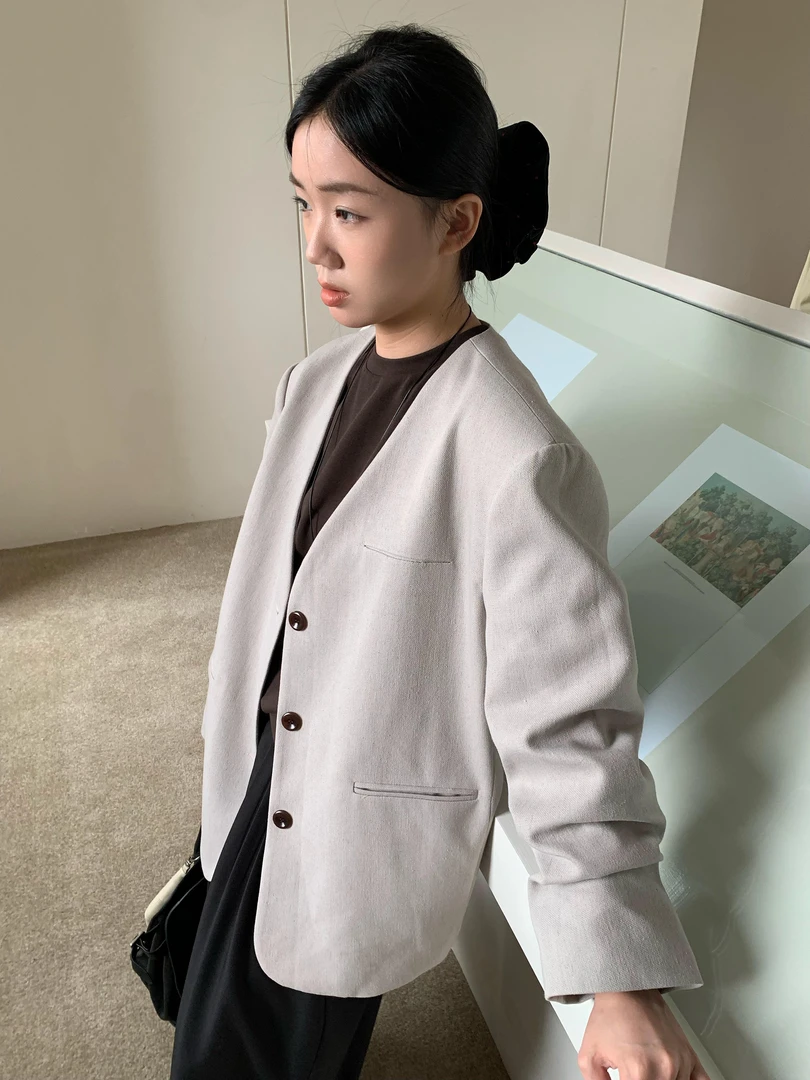 【孤品NO退NO换洗】想好再下单 否则拉黑 ！V领西装外套 6C199