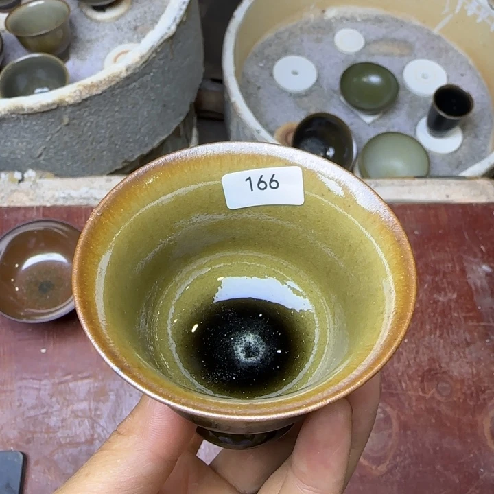 阳***伙茶盏青钰龙窑茶具166