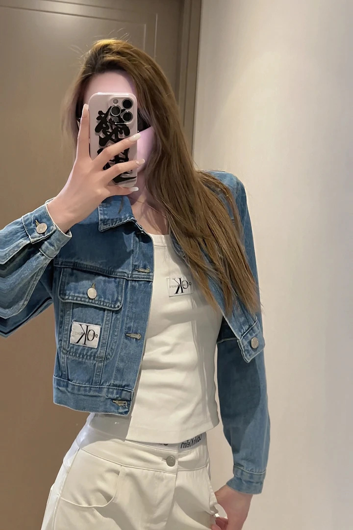 辣妹修身显瘦早春短款牛仔外套