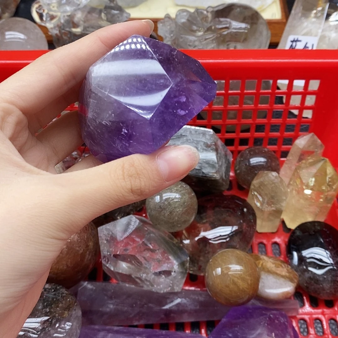 水晶未镶嵌珠宝半成品360水晶石