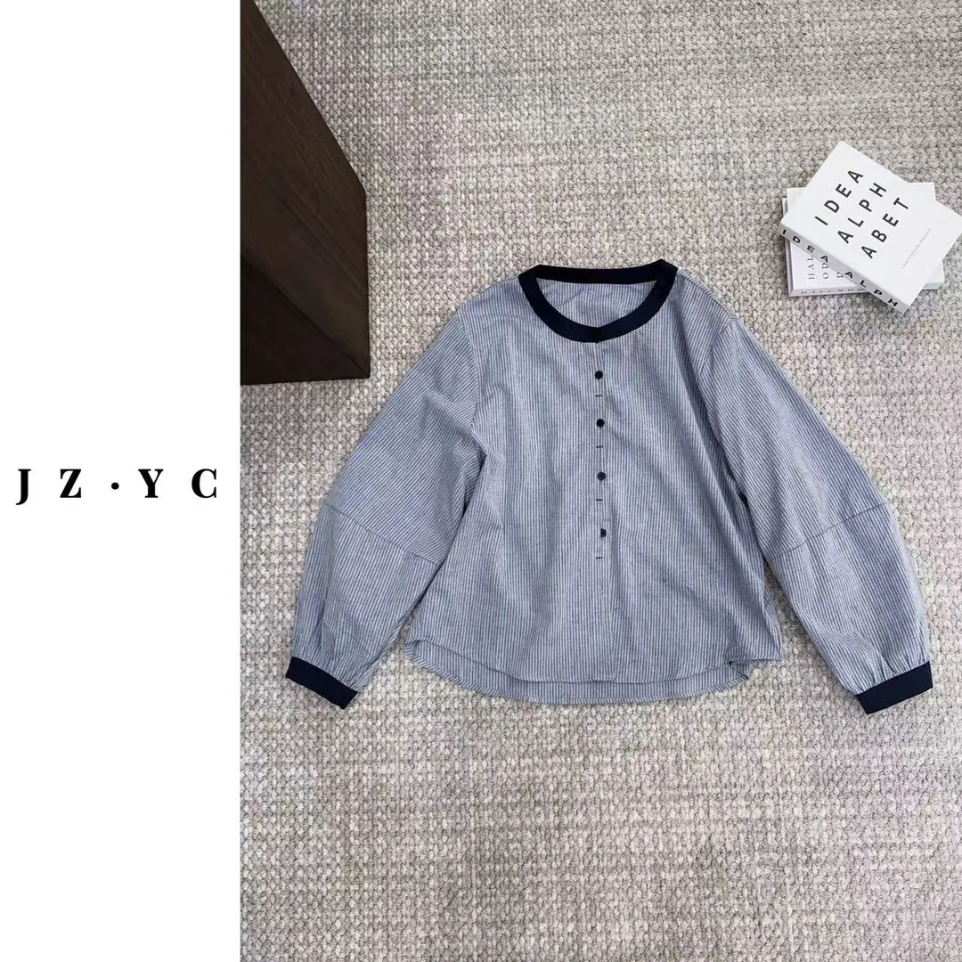 【洁子推荐】2025早秋新款 JZYC  259982圆领简约休闲衬衫