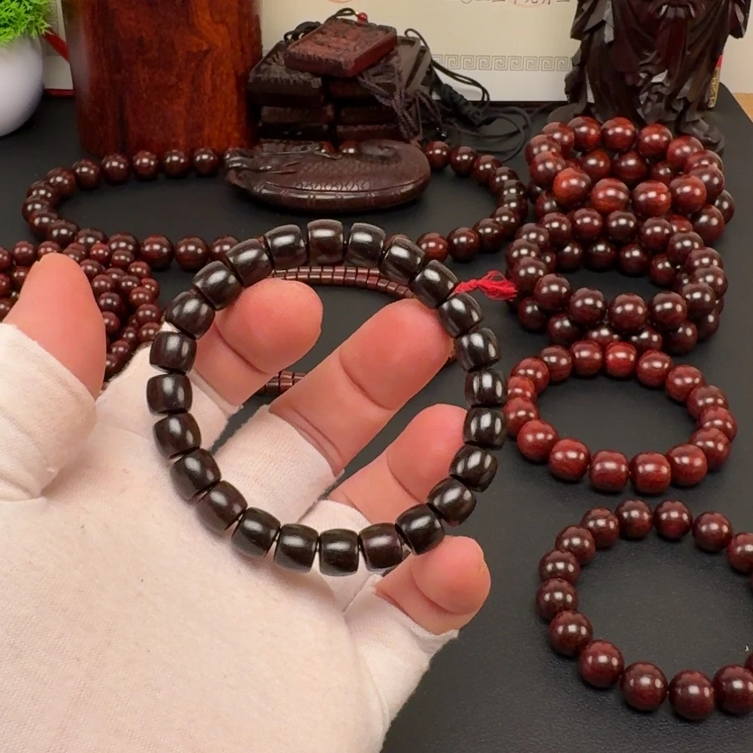 小叶紫檀手串/手链0.8/0.9cm直切