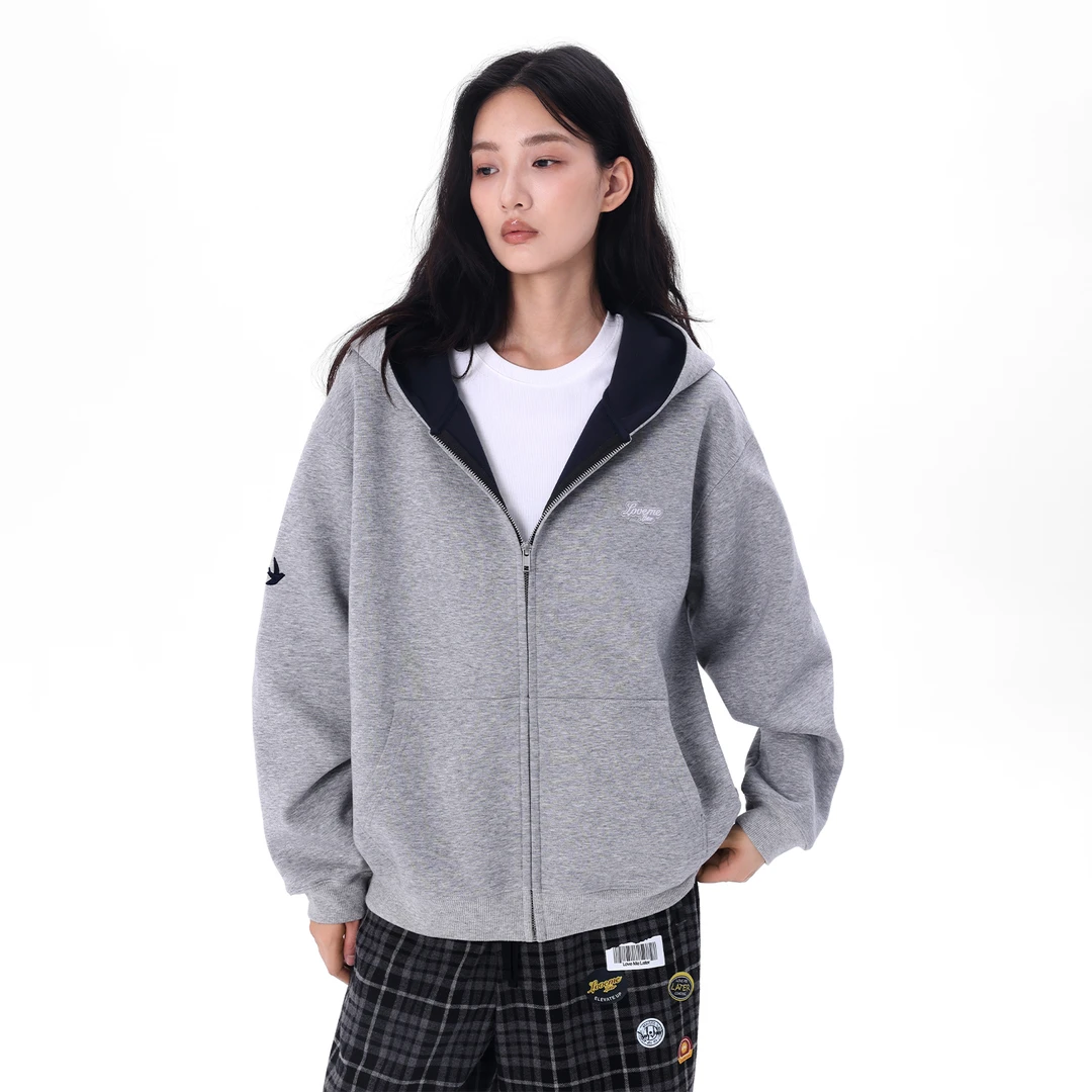 lovemelater【汪苏泷姚冠宇同款】空气层开衫连帽卫衣宽松上衣外套