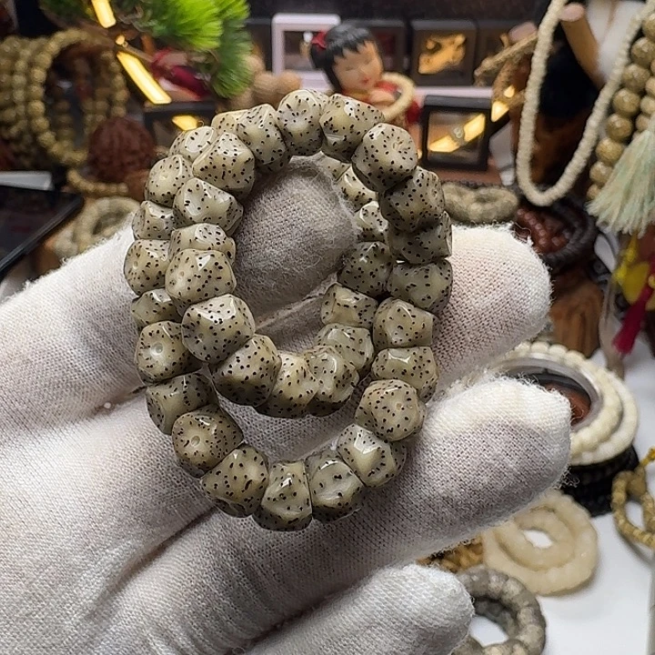 手串星月菩提9号车尺寸9石玉玛尼墩手持