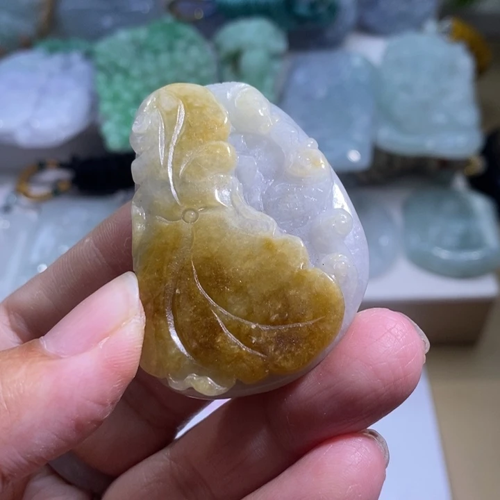 【闪购商品】颈饰未镶嵌翡翠荷叶